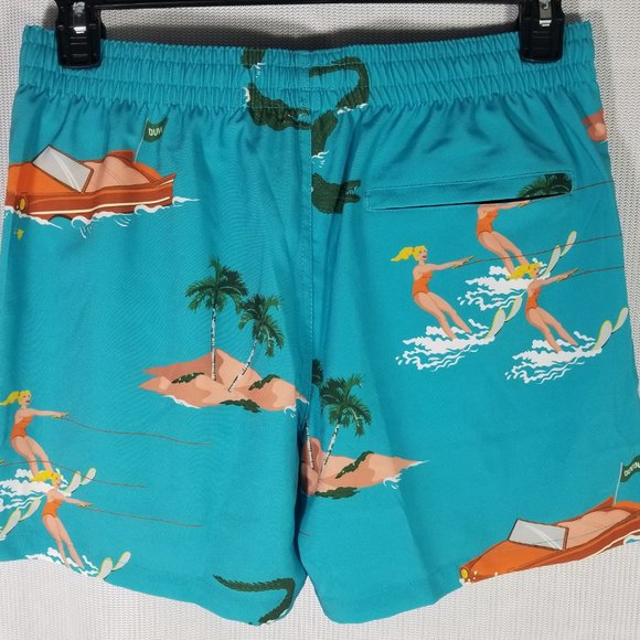 DUVIN BEACH CLUB DRAWSTRING LINED BOARD SHORTS Ski Babes Swim Shorts MEDIUM -NWT - Picture 6 of 6